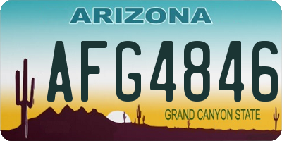 AZ license plate AFG4846