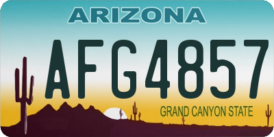 AZ license plate AFG4857