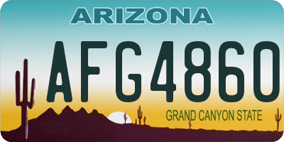 AZ license plate AFG4860