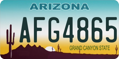 AZ license plate AFG4865