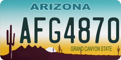 AZ license plate AFG4870