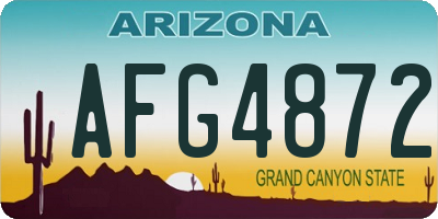 AZ license plate AFG4872