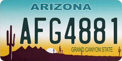 AZ license plate AFG4881
