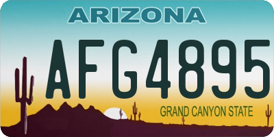 AZ license plate AFG4895