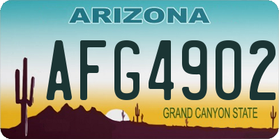 AZ license plate AFG4902