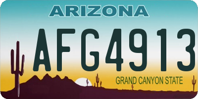 AZ license plate AFG4913