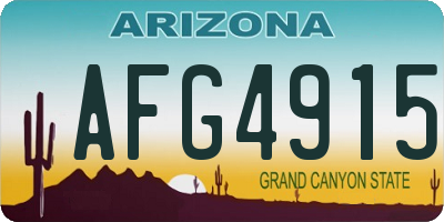 AZ license plate AFG4915