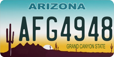 AZ license plate AFG4948