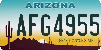 AZ license plate AFG4955