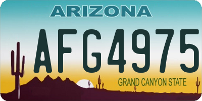AZ license plate AFG4975