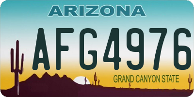 AZ license plate AFG4976
