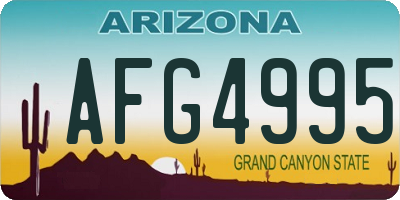 AZ license plate AFG4995