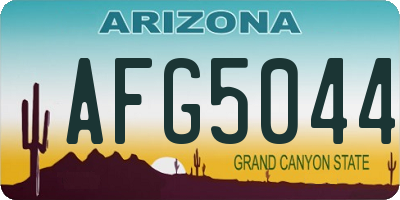 AZ license plate AFG5044