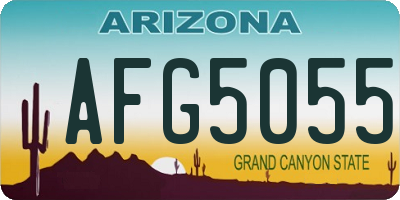 AZ license plate AFG5055
