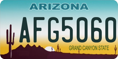 AZ license plate AFG5060