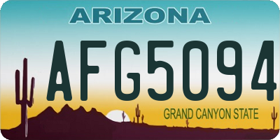 AZ license plate AFG5094