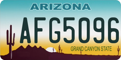 AZ license plate AFG5096