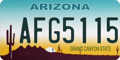 AZ license plate AFG5115