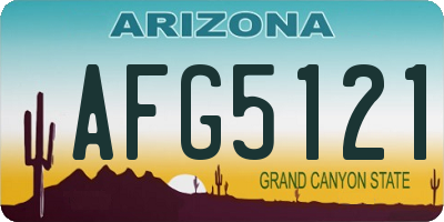 AZ license plate AFG5121