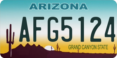 AZ license plate AFG5124
