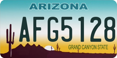 AZ license plate AFG5128