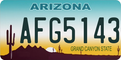 AZ license plate AFG5143
