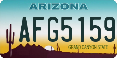AZ license plate AFG5159