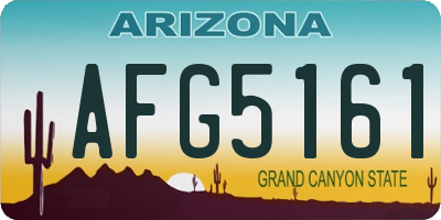 AZ license plate AFG5161