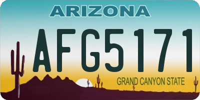 AZ license plate AFG5171