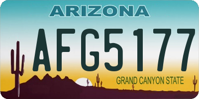 AZ license plate AFG5177