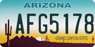 AZ license plate AFG5178