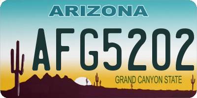AZ license plate AFG5202
