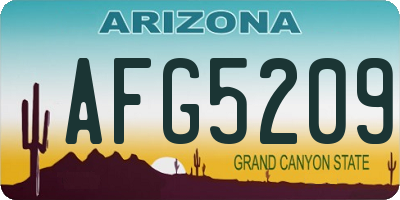 AZ license plate AFG5209
