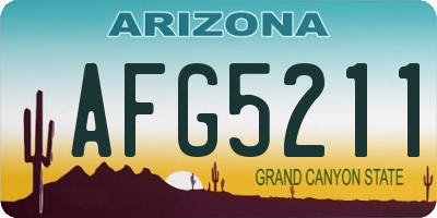 AZ license plate AFG5211