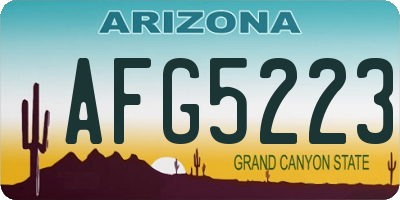 AZ license plate AFG5223