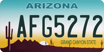 AZ license plate AFG5272