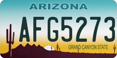 AZ license plate AFG5273