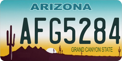 AZ license plate AFG5284
