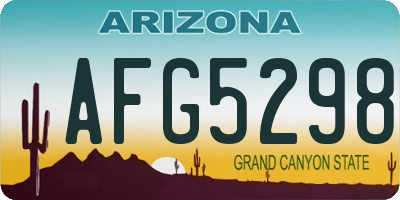 AZ license plate AFG5298