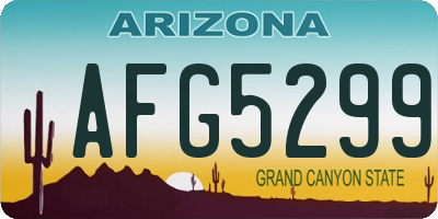 AZ license plate AFG5299