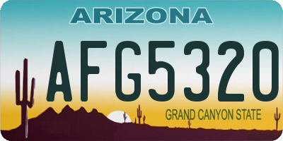 AZ license plate AFG5320