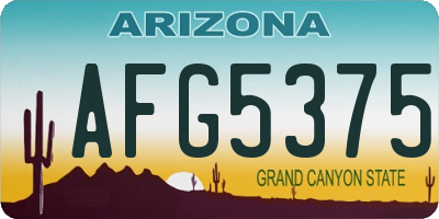 AZ license plate AFG5375