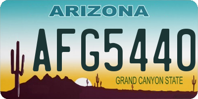 AZ license plate AFG5440