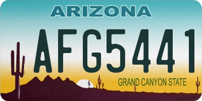 AZ license plate AFG5441