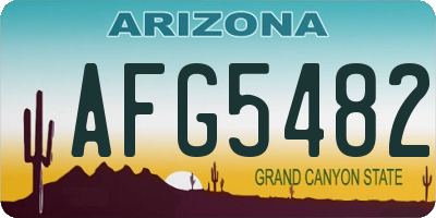 AZ license plate AFG5482