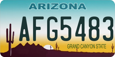 AZ license plate AFG5483