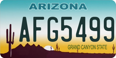 AZ license plate AFG5499
