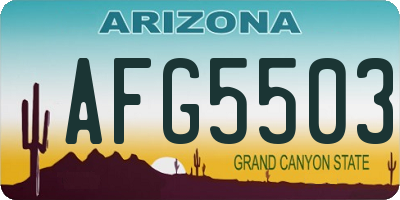 AZ license plate AFG5503