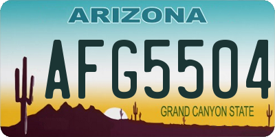 AZ license plate AFG5504
