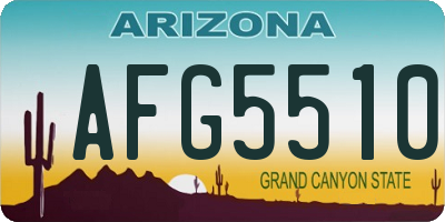 AZ license plate AFG5510